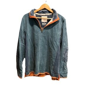 FatFace Teal The Iconic Airlie 1/4 Zip Men's Jumper Sweatshirt Size Medium